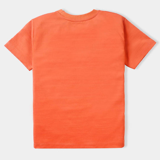 Girls Cotton Jersey T-Shirts H/S Sunny-ORANGE