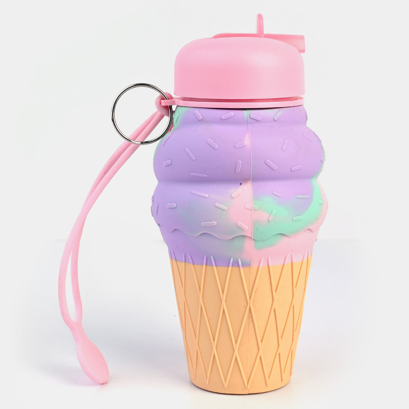 Silicone Foldable Ice-cream Cone Water Bottle For Kids