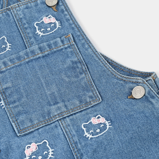 Infant Girls Denim rigid Over Kitty-Light.Blue