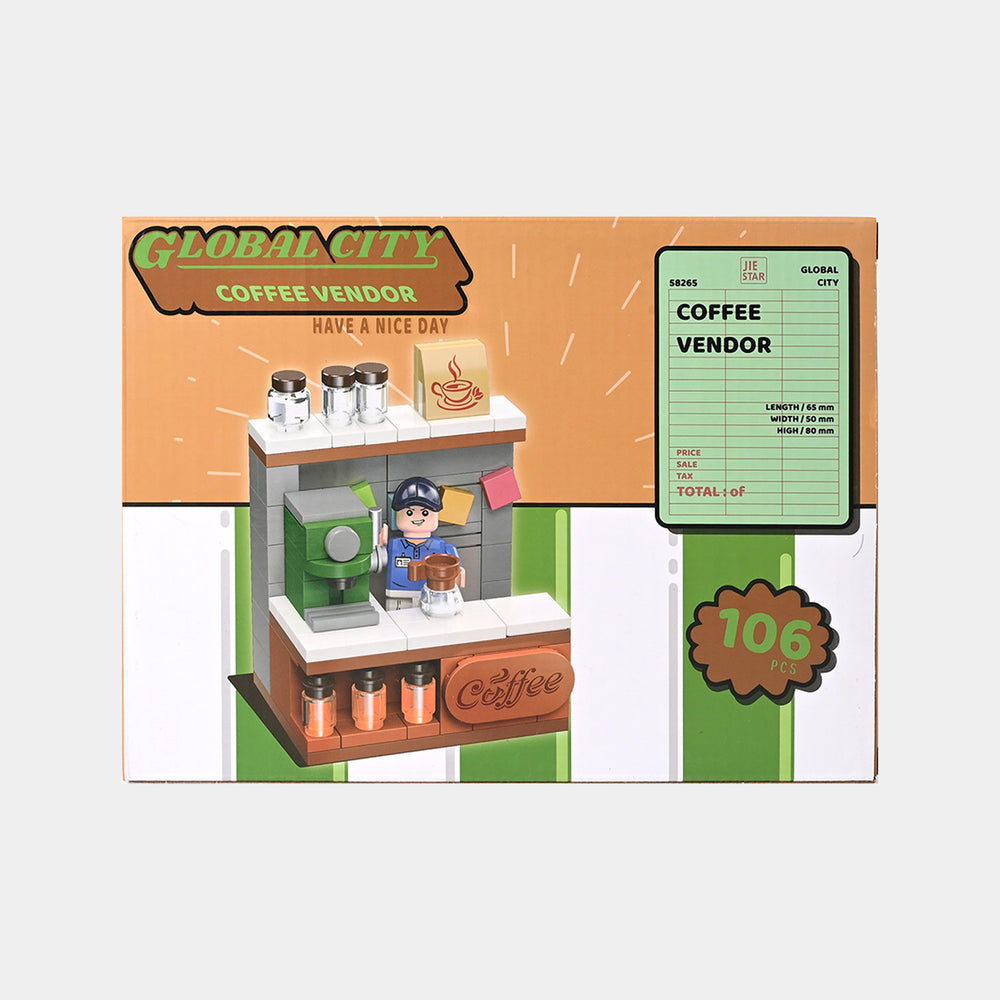 106Pcs Coffee Stall Puzzle Blocks Set