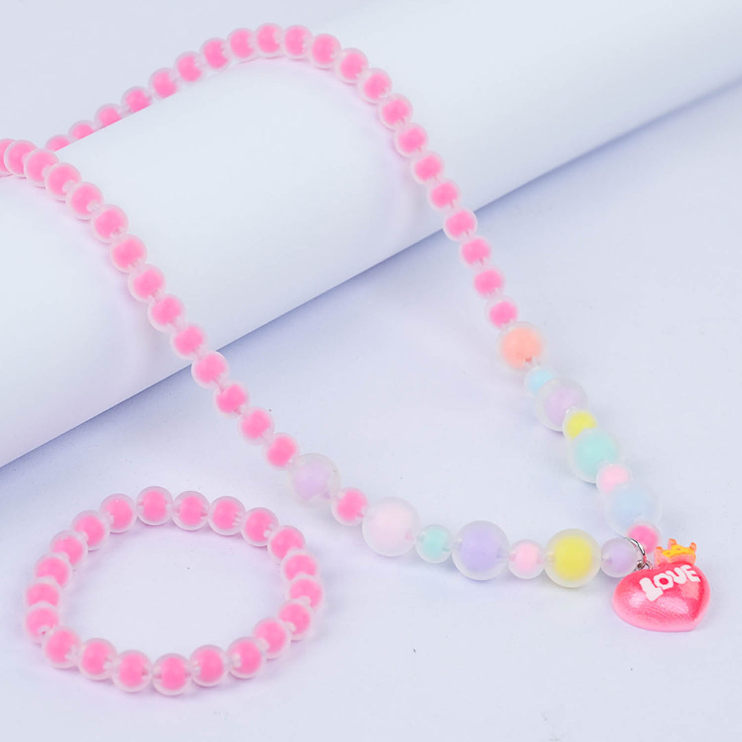 CHARM BEADED NECKLACE & BRACELET FOR GIRLS