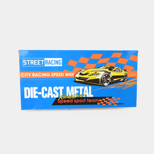 Die-Cast Free Wheel Metal Car for Kids | 12Pcs