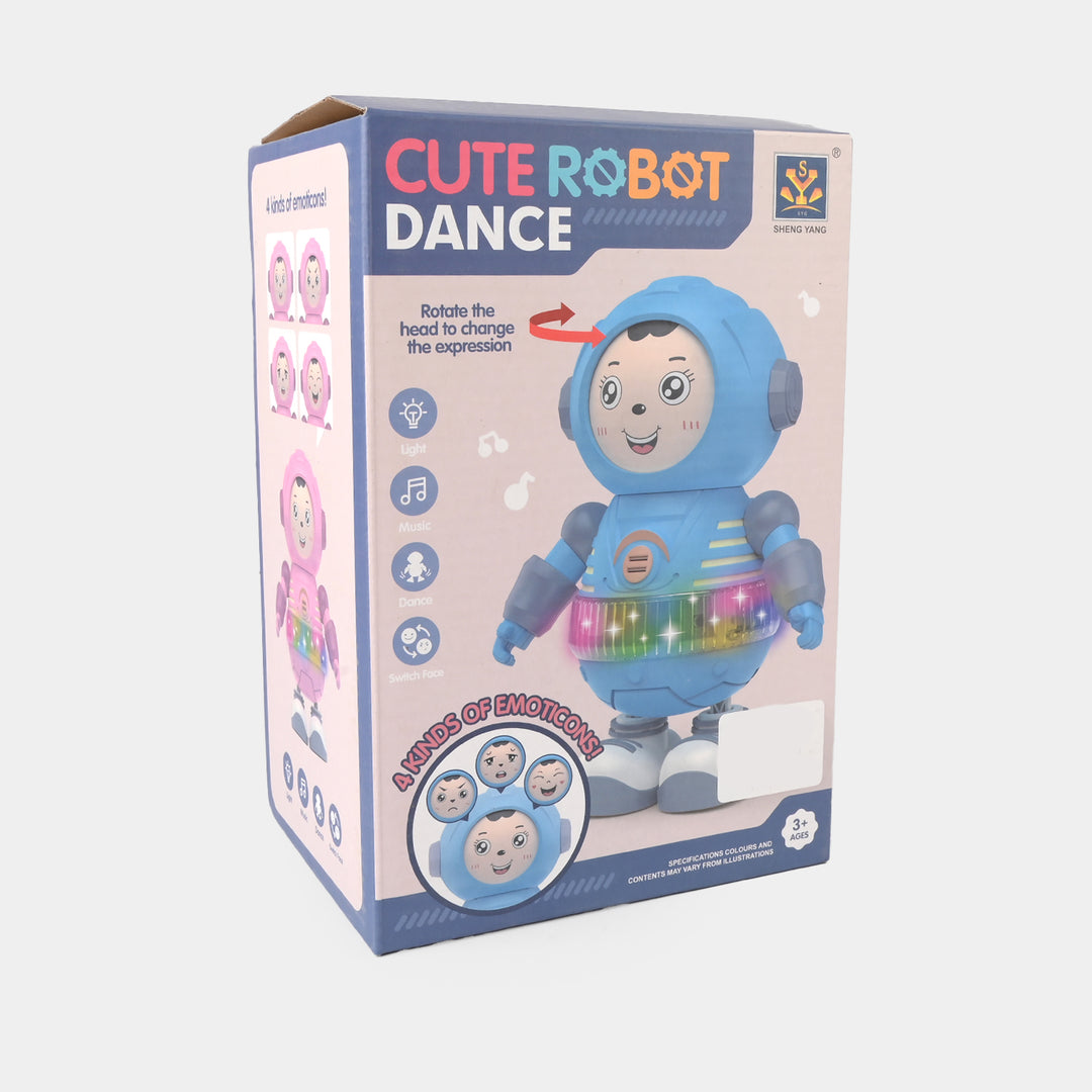 Cute Dancing Robot Toy with Light & Sound for Kids