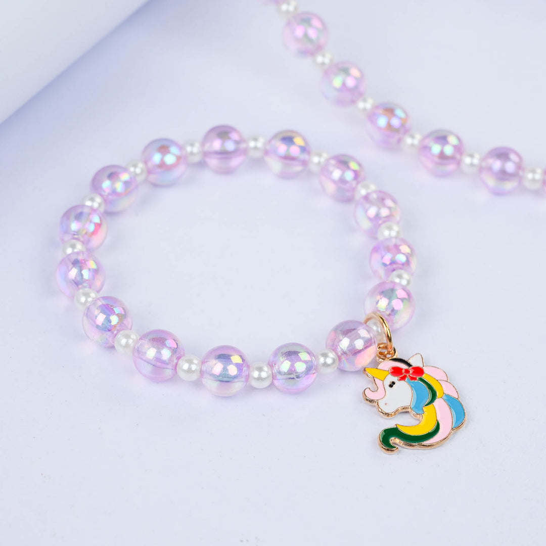 CHARM BEADED NECKLACE & BRACELET FOR GIRLS