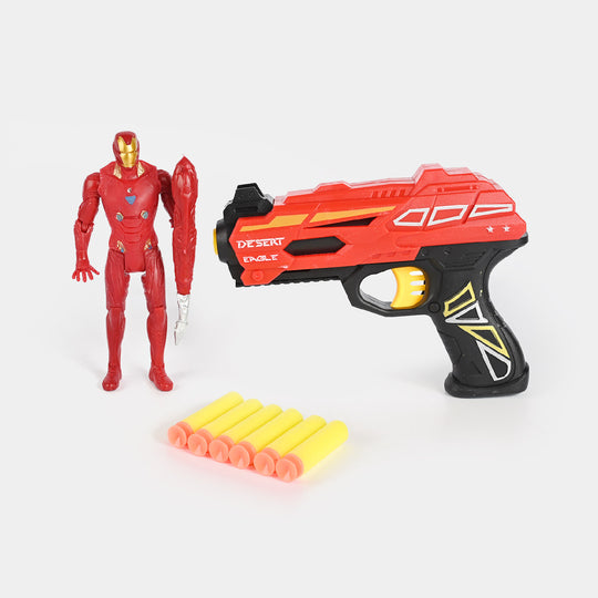 Action Figure Soft Bullet Gun Play Set For Kids