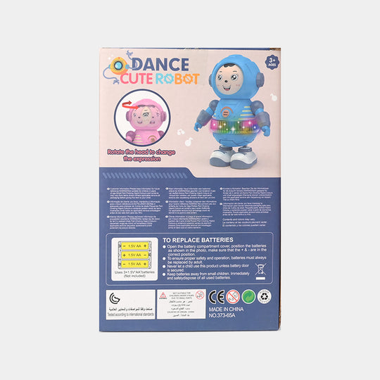 Cute Dancing Robot Toy with Light & Sound for Kids