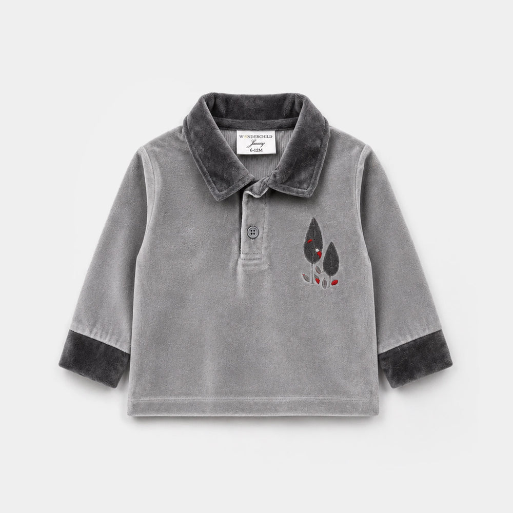 Infant Boys Cotton Interlock Knitted Suit 319 - 050- Grey