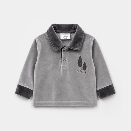 Infant Boys Cotton Interlock Knitted Suit 319 - 050- Grey