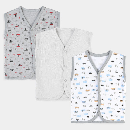 Baby Cotton Printed Vest 3Pcs Set