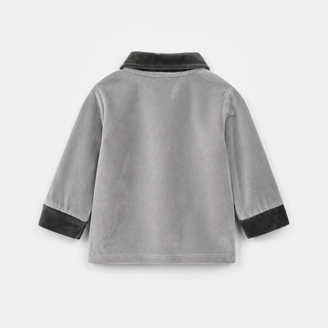 Infant Boys Cotton Interlock Knitted Suit 319 - 050- Grey