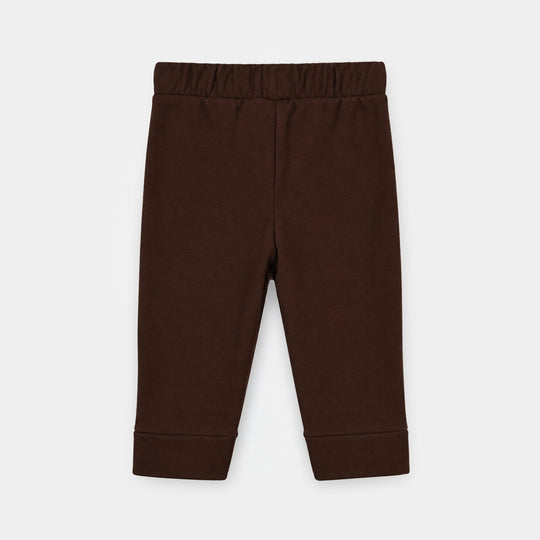 Infant Boys Yarn Dyed 2Pcs Suit Cozyclub-BROWN
