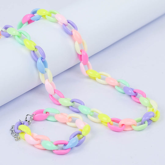 CHARM BEADED NECKLACE & BRACELET FOR GIRLS
