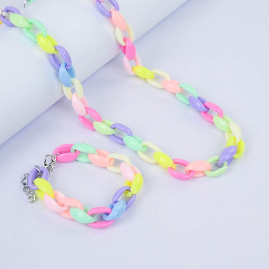 CHARM BEADED NECKLACE & BRACELET FOR GIRLS