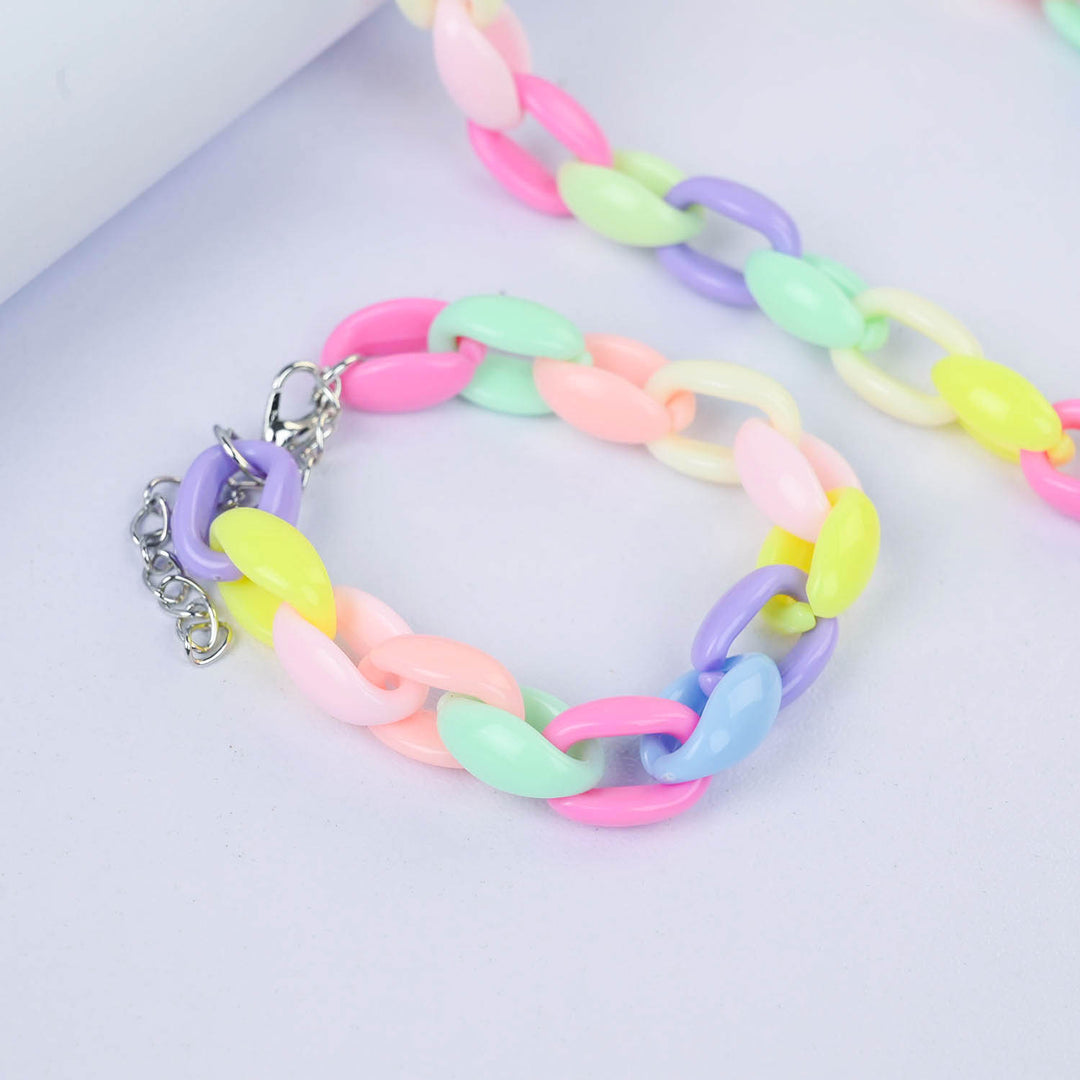 CHARM BEADED NECKLACE & BRACELET FOR GIRLS