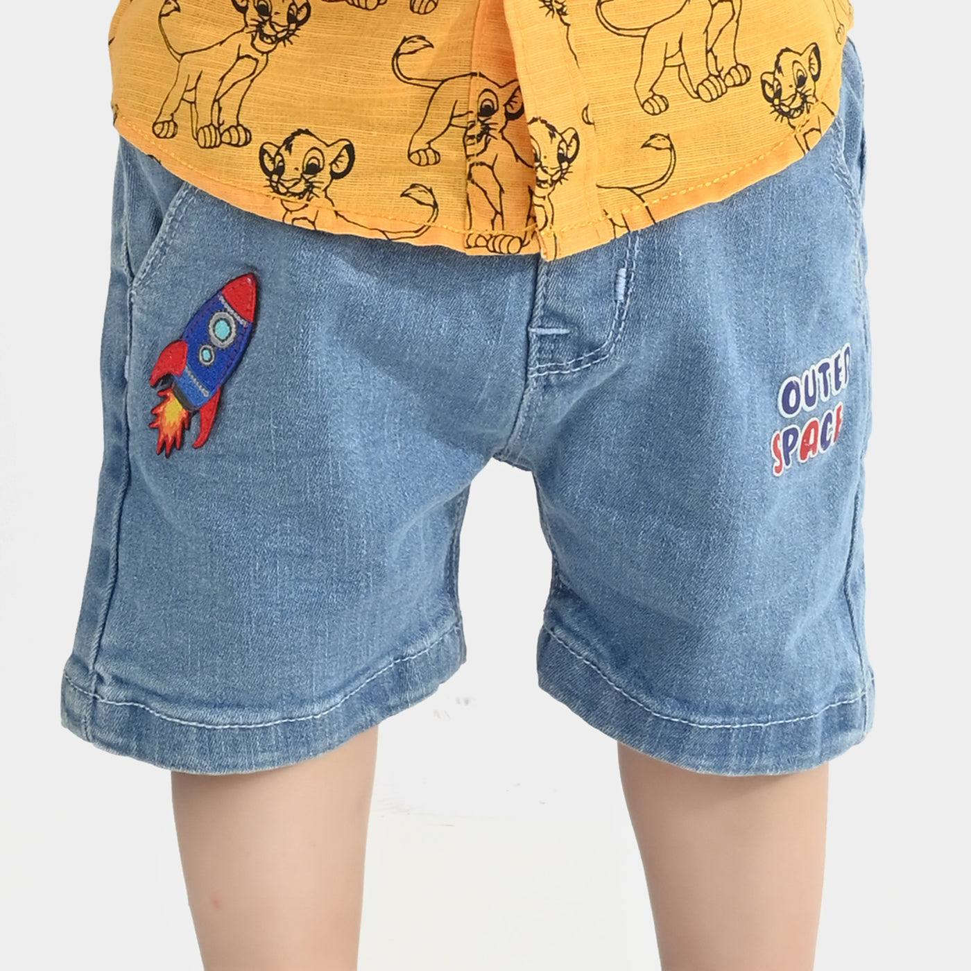 Infant Boys Denim rigid Short Outer Specs-LT.Blue