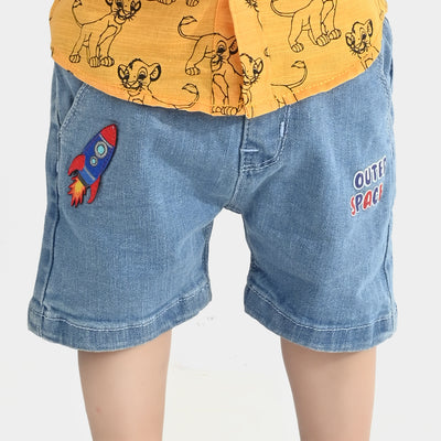 Infant Boys Denim rigid Short Outer Specs-LT.Blue