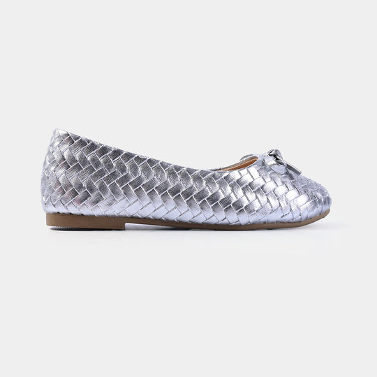 Girls Pumps S1-03-SILVER