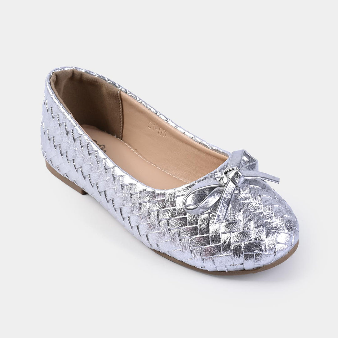 Girls Pumps S1-03-SILVER