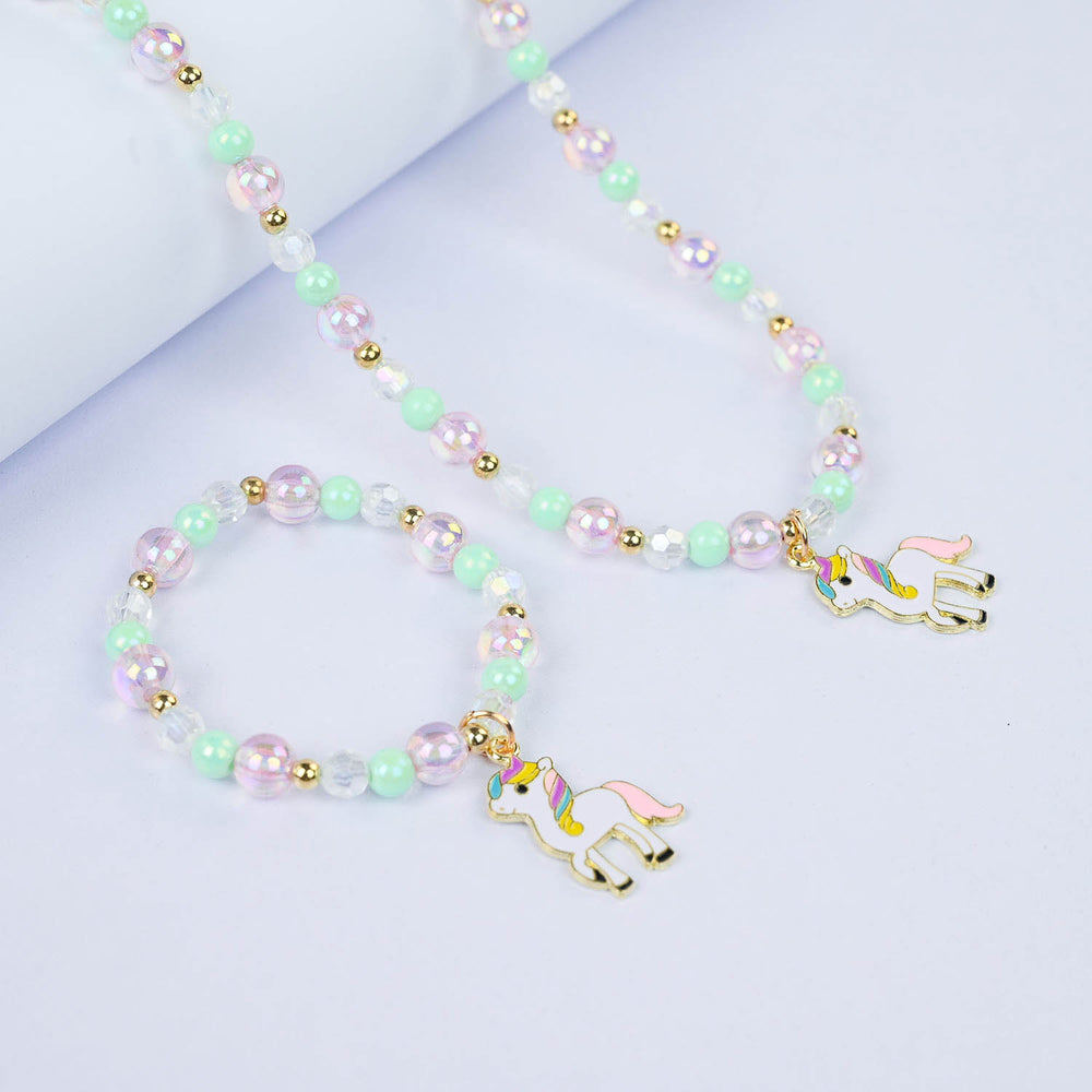 CHARM BEADED NECKLACE & BRACELET FOR GIRLS