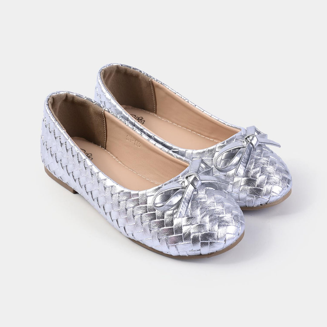 Girls Pumps S1-03-SILVER