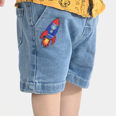 Infant Boys Denim rigid Short Outer Specs-LT.Blue