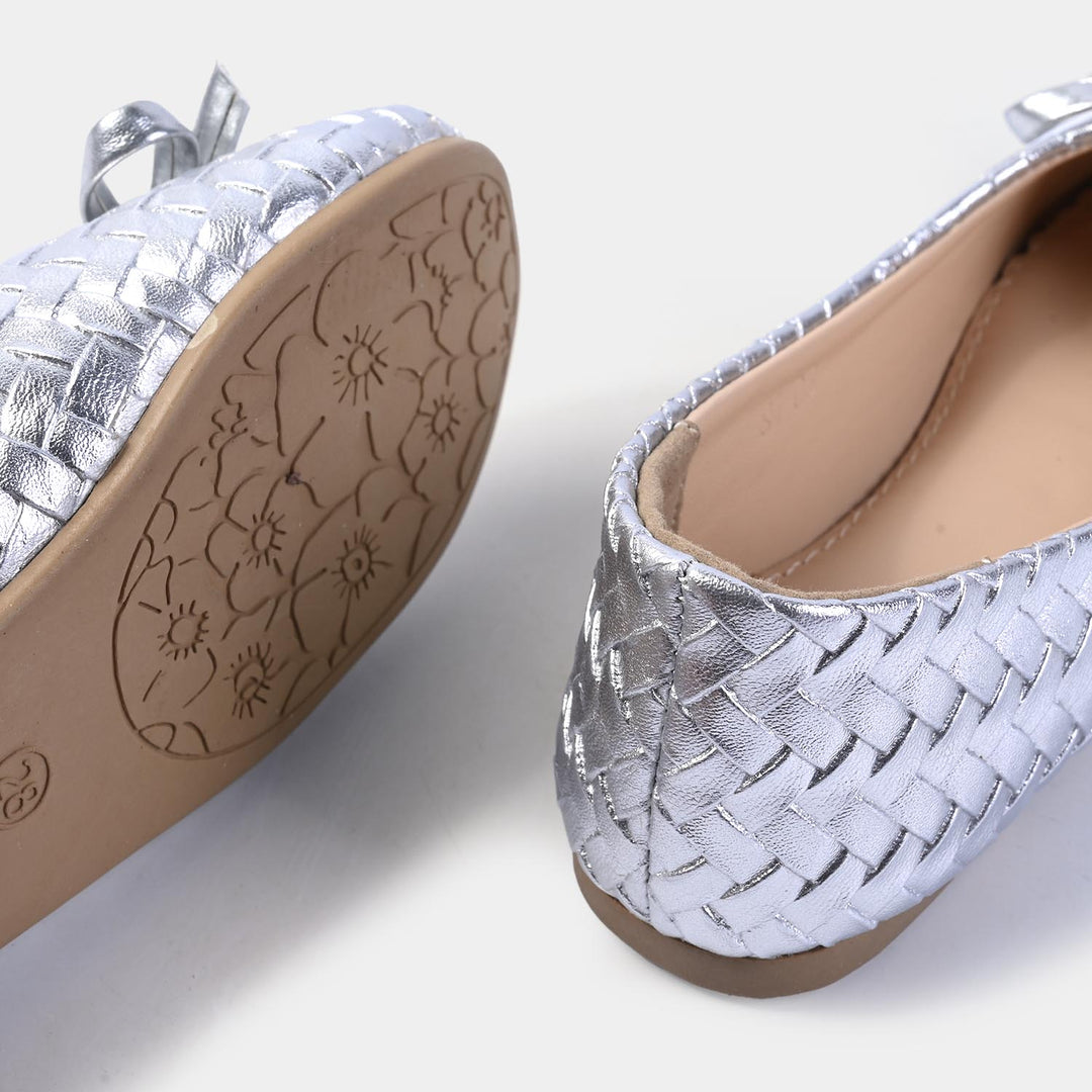Girls Pumps S1-03-SILVER