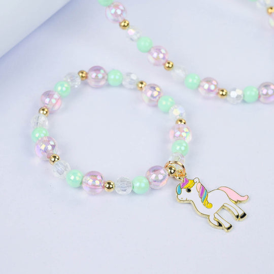 CHARM BEADED NECKLACE & BRACELET FOR GIRLS