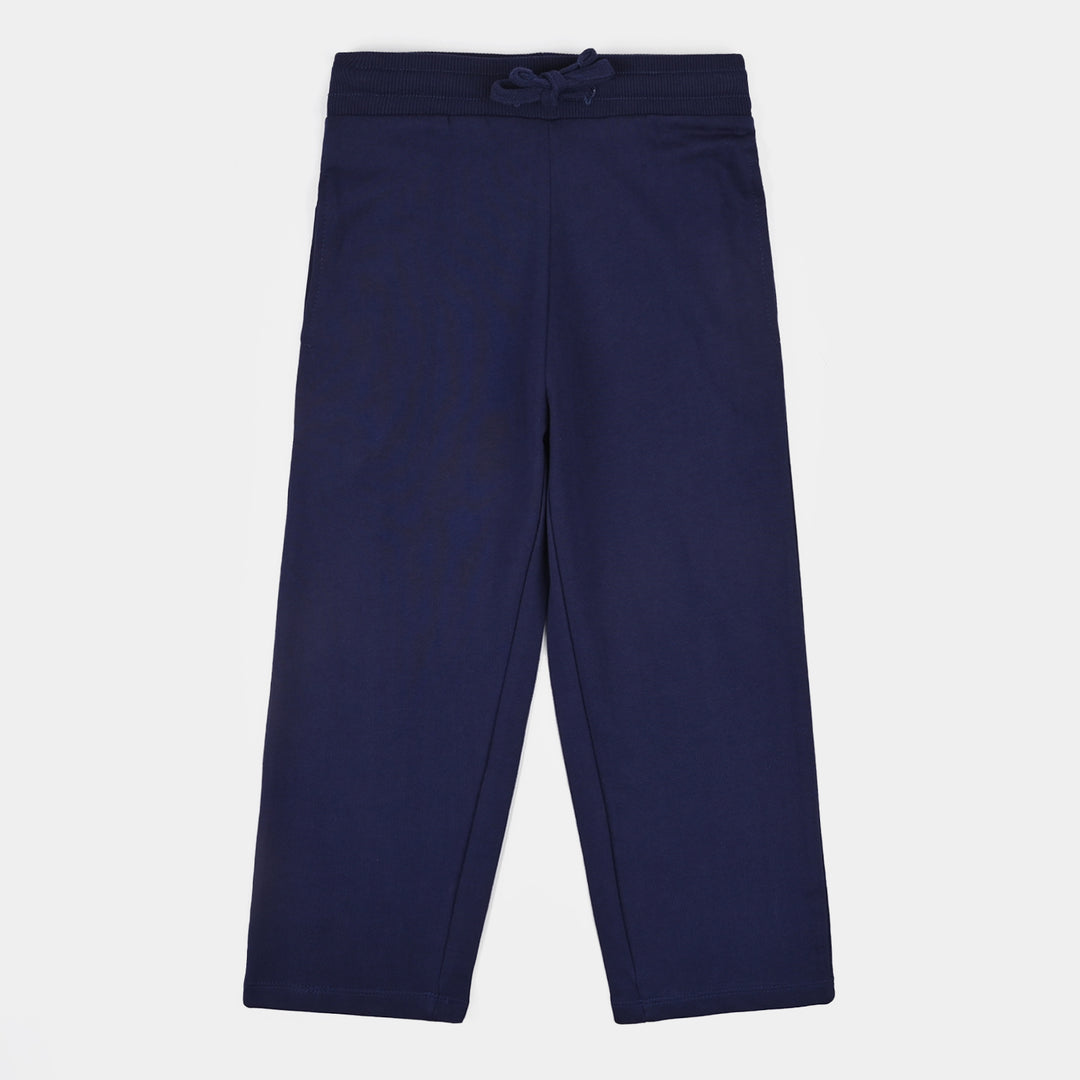 Girls Jersey/Terry 2Piece Suit Makes You Happy-Navy Blue