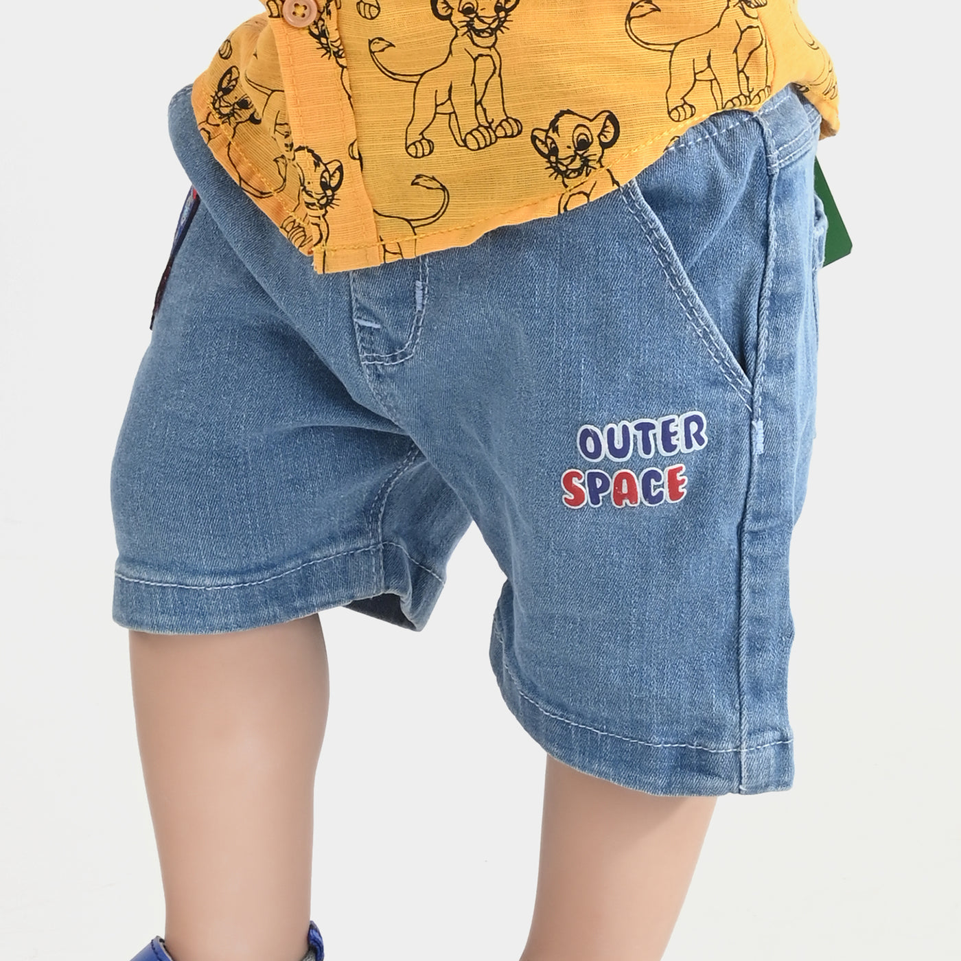 Infant Boys Denim rigid Short Outer Specs-LT.Blue