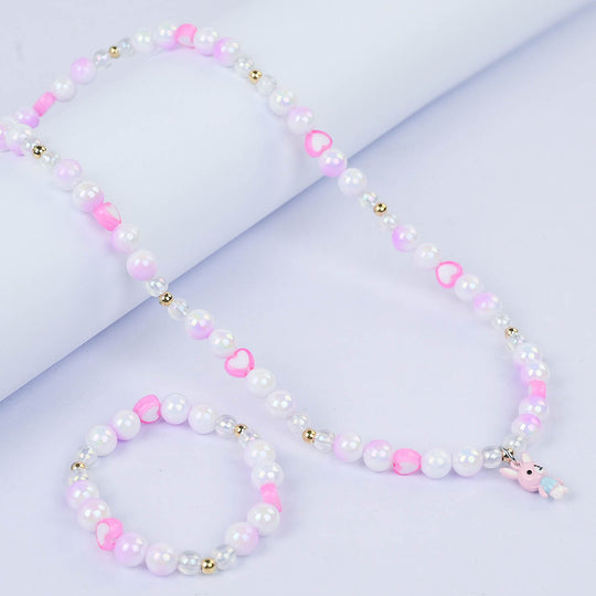 CHARM BEADED NECKLACE & BRACELET FOR GIRLS