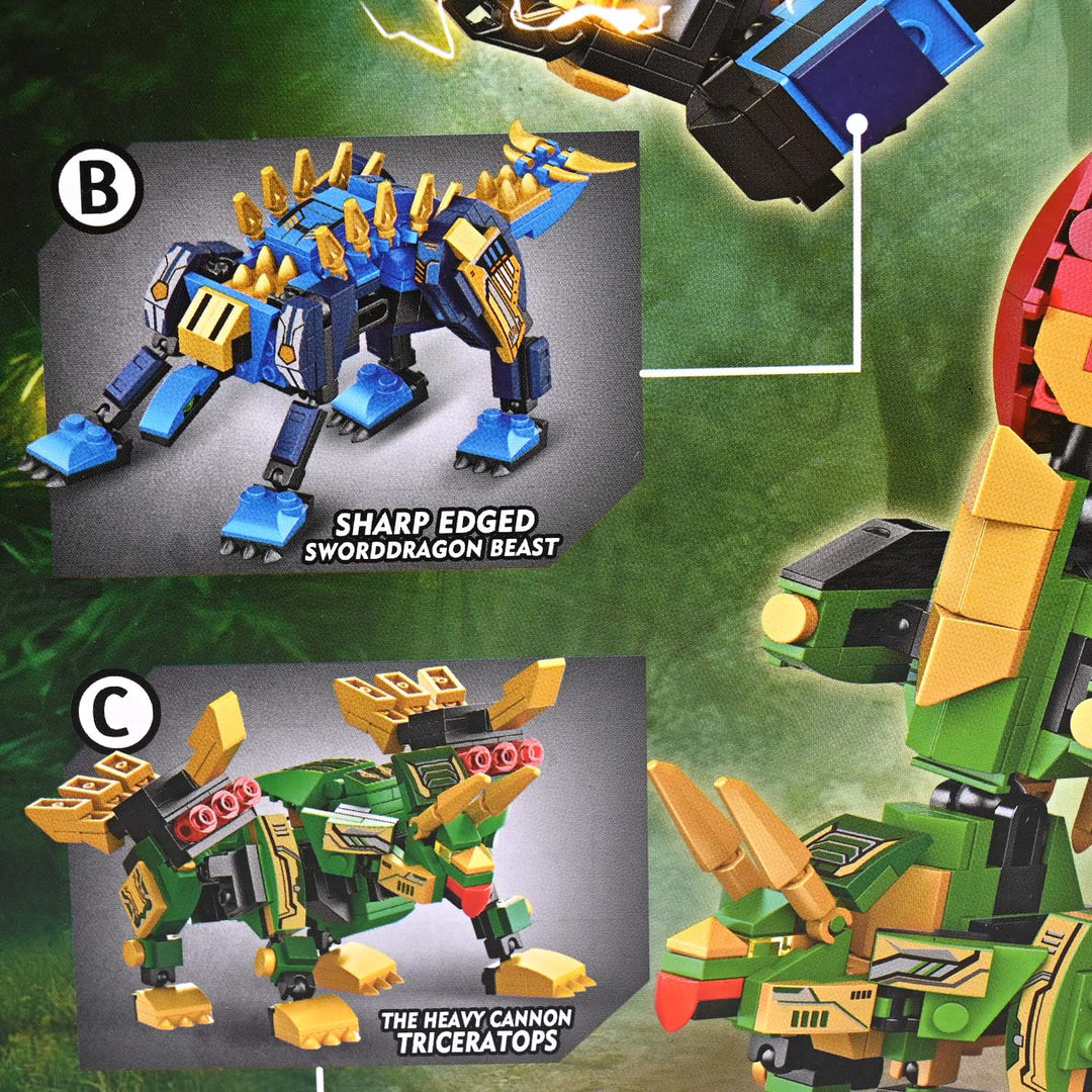 Dinosaur World 4-in-1 Building Blocks Set | 177Pcs