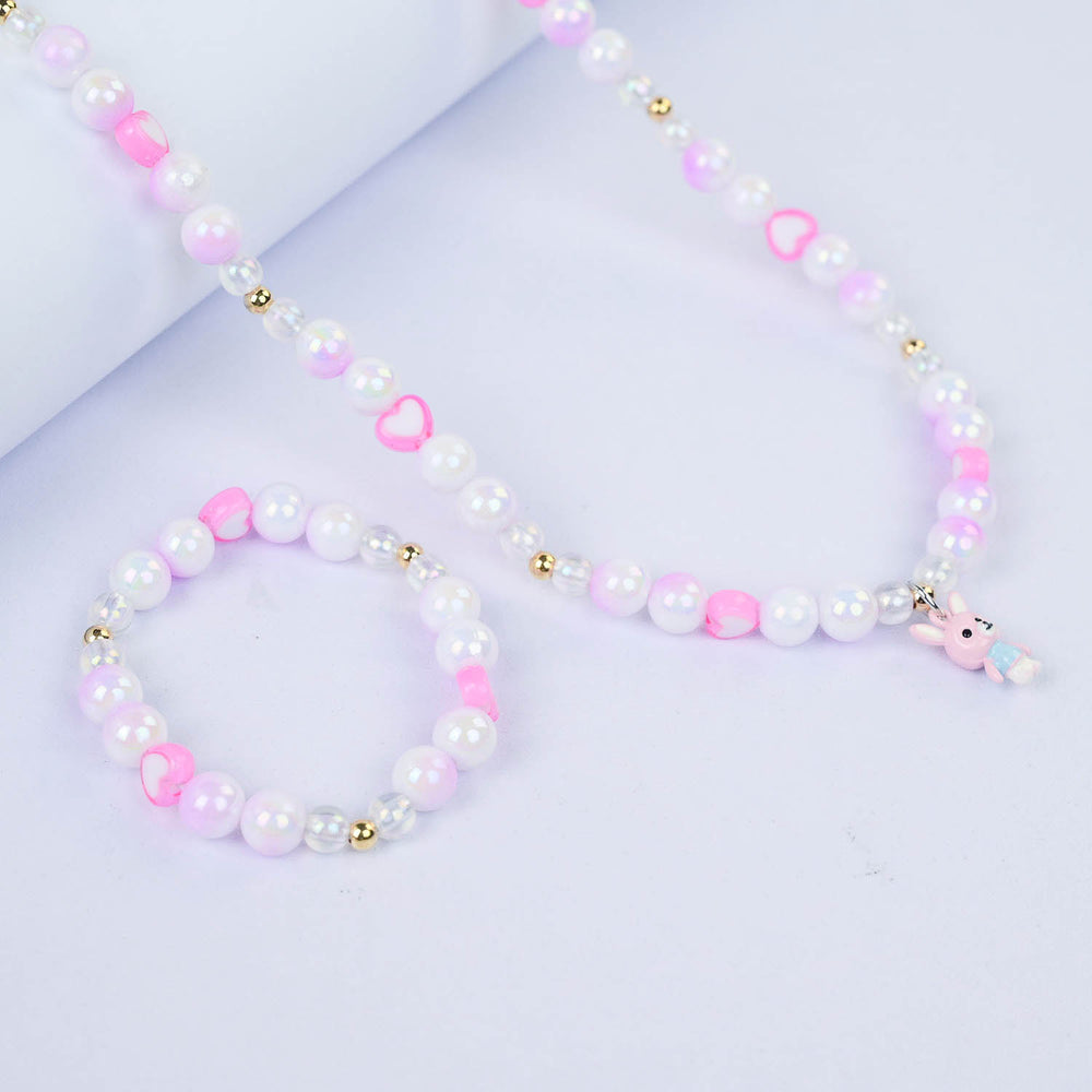 CHARM BEADED NECKLACE & BRACELET FOR GIRLS