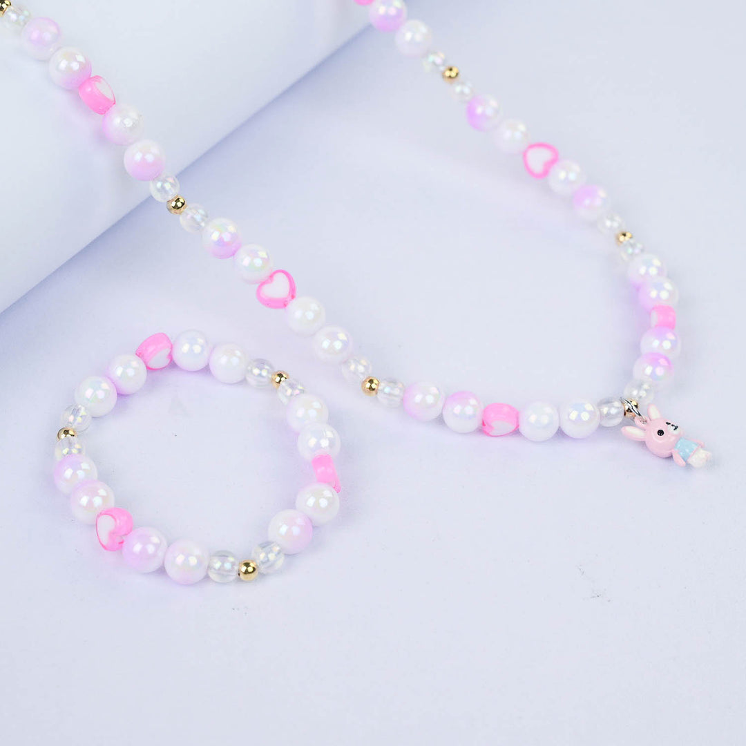 CHARM BEADED NECKLACE & BRACELET FOR GIRLS