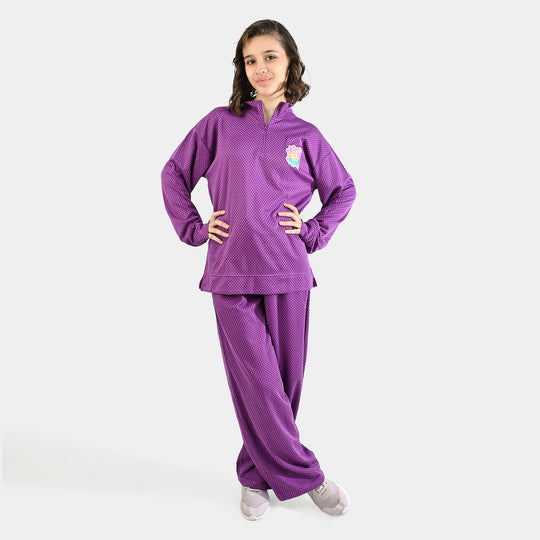 Teens Girls Jacquard 2 Piece BETTER DAYS-Purple