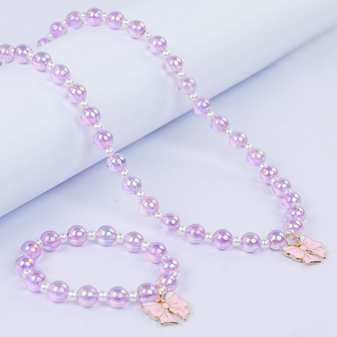 CHARM BEADED NECKLACE & BRACELET FOR GIRLS