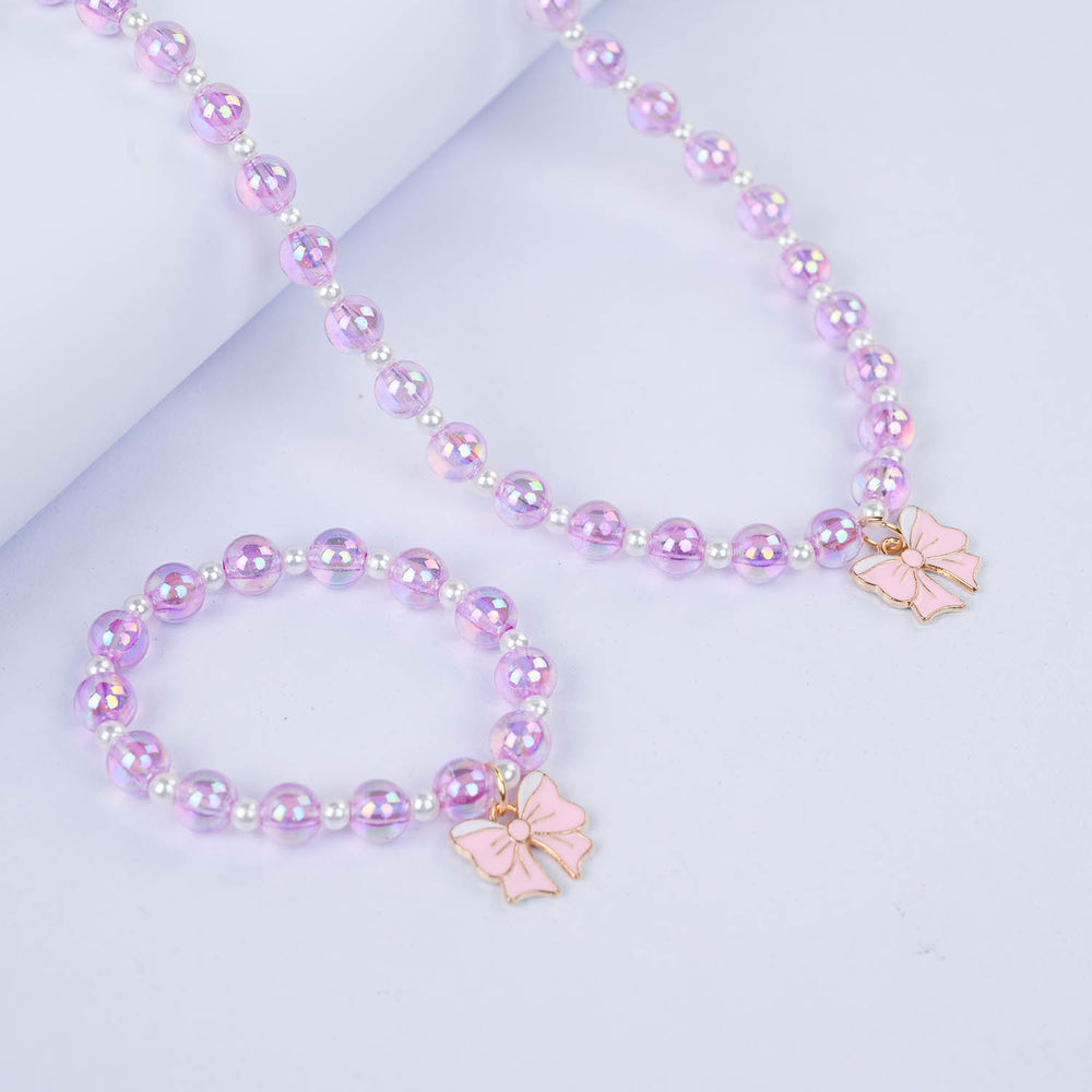 CHARM BEADED NECKLACE & BRACELET FOR GIRLS