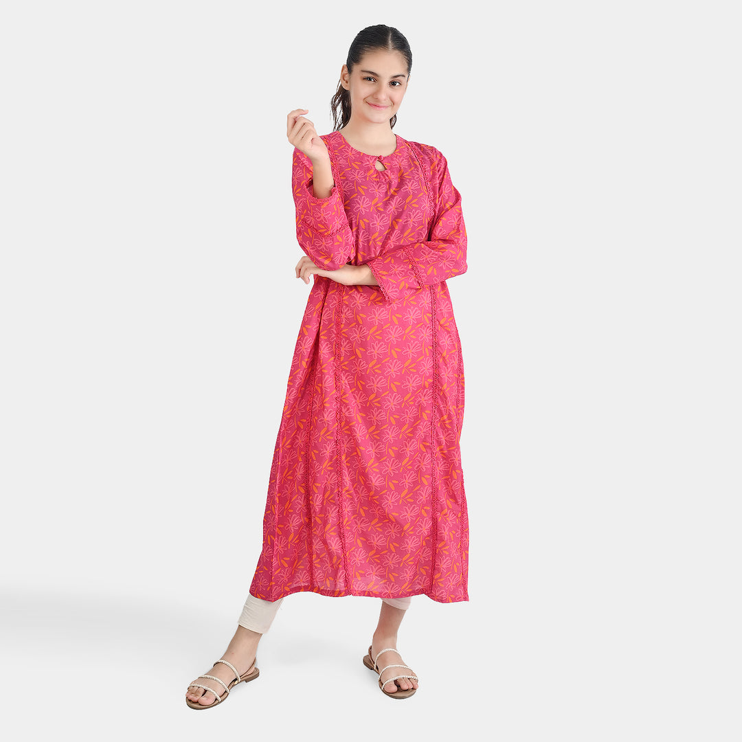 Teen Girls Cotton Long Dress