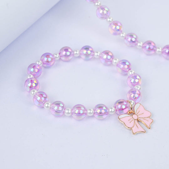 CHARM BEADED NECKLACE & BRACELET FOR GIRLS
