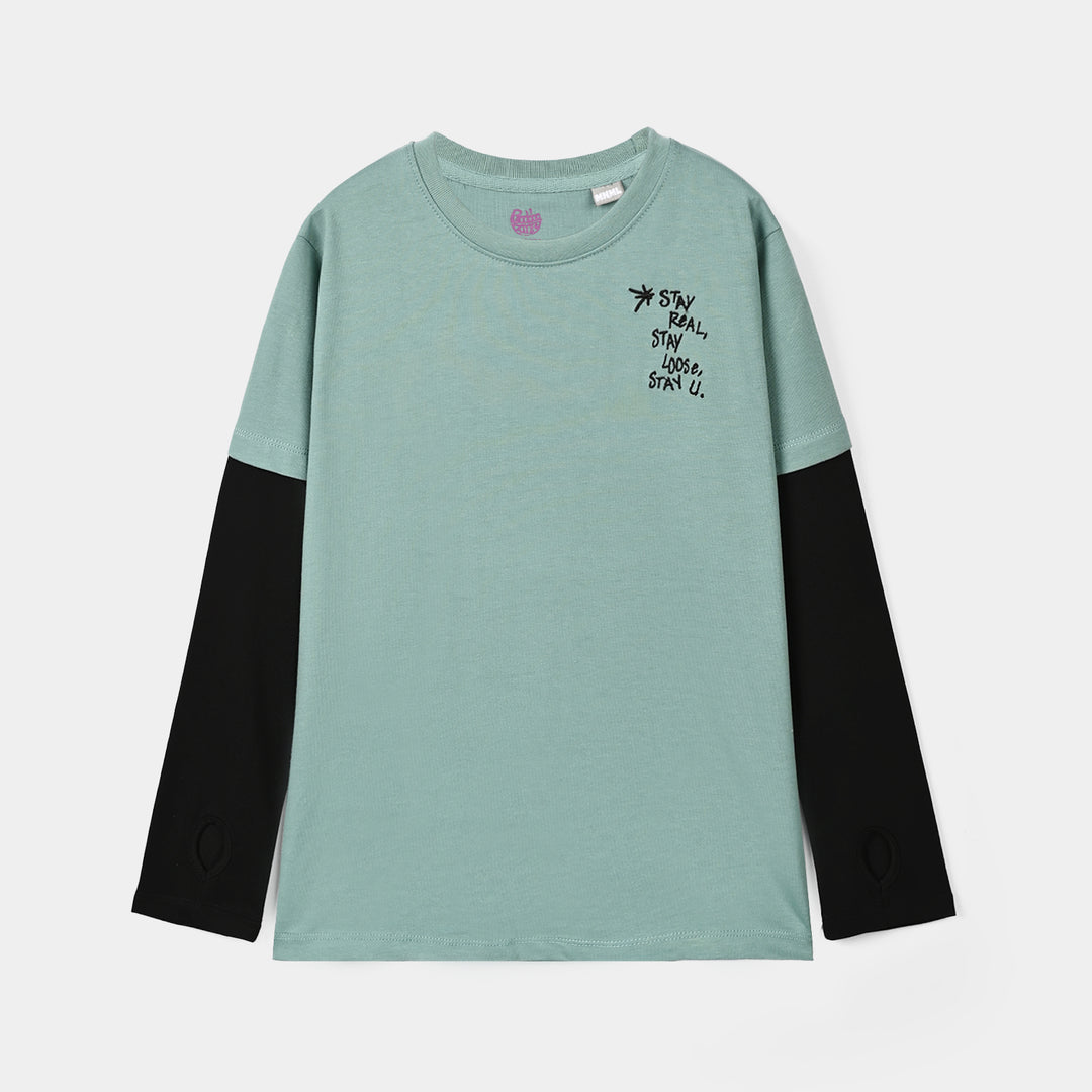Boys Cotton Jersey T-Shirt F/S Stay Real