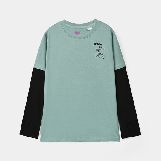 Boys Cotton Jersey T-Shirt F/S Stay Real