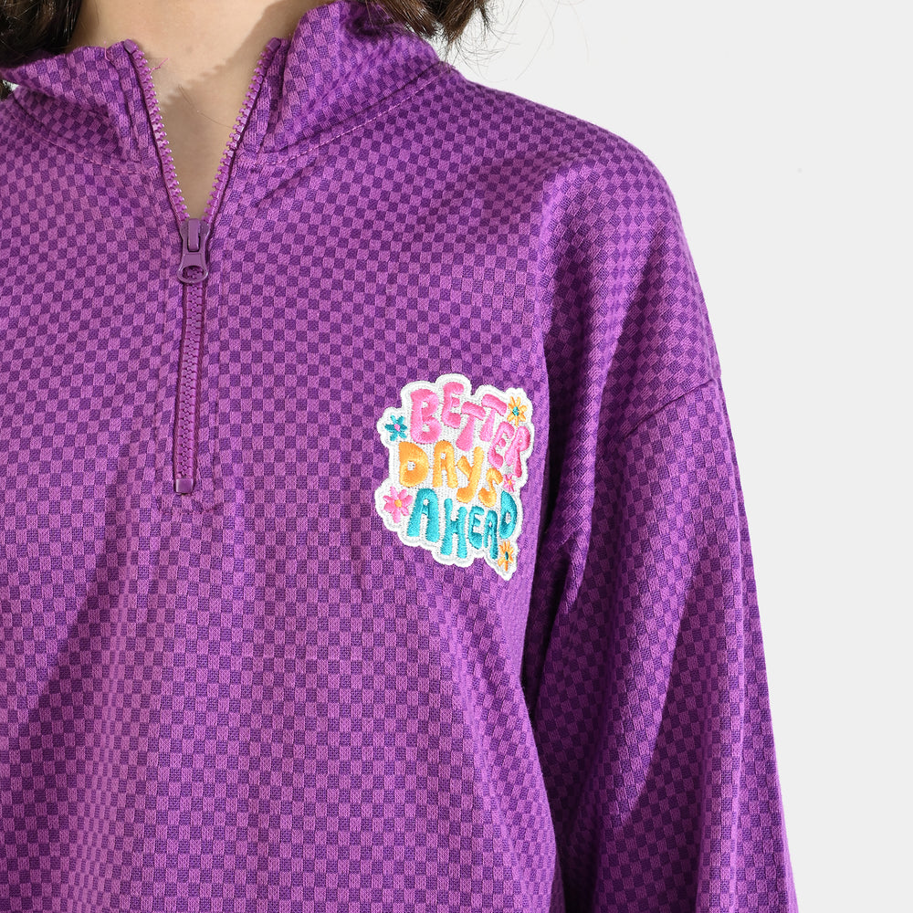 Teens Girls Jacquard 2 Piece BETTER DAYS-Purple