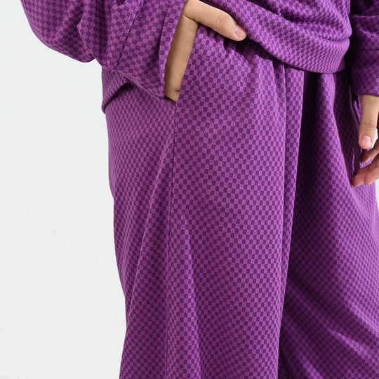 Teens Girls Jacquard 2 Piece BETTER DAYS-Purple
