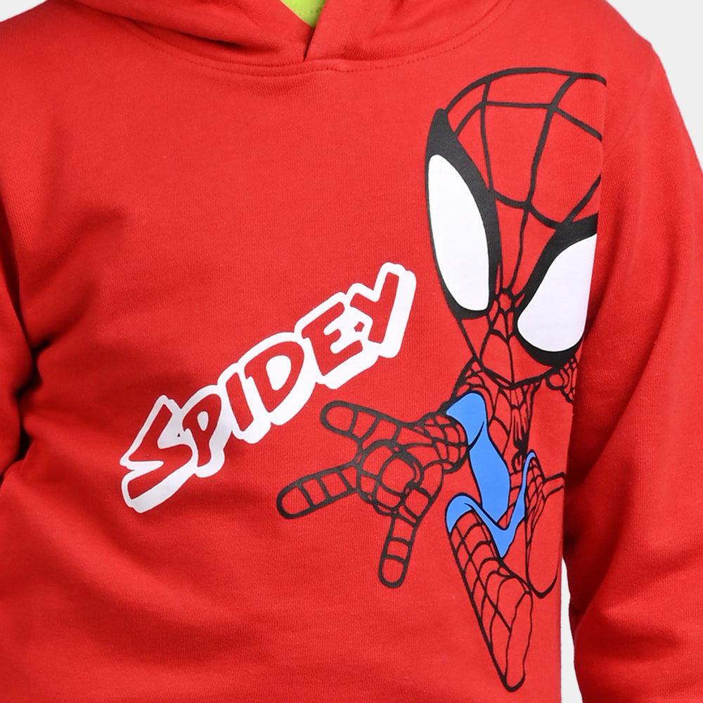 Boys Cotton Terry Jacket Character-Red
