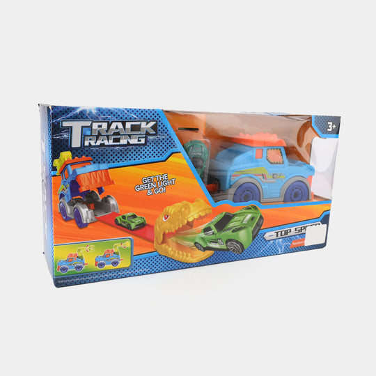 Track Racer Launcher Truck Toy with Snake Head Track & Mini Car