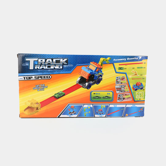 Track Racer Launcher Truck Toy with Snake Head Track & Mini Car