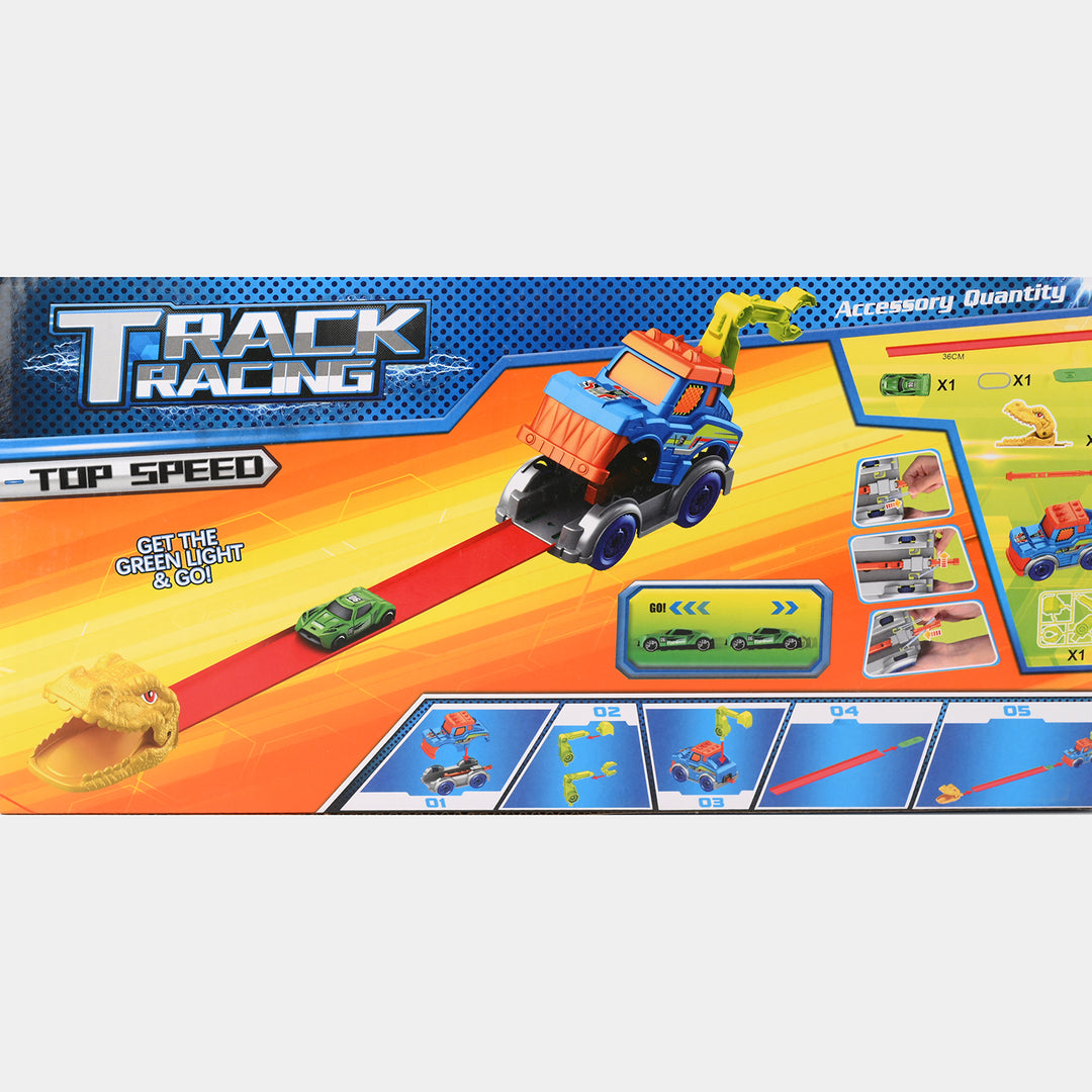 Track Racer Launcher Truck Toy with Snake Head Track & Mini Car