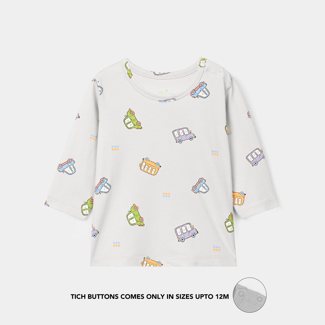 Infant Boys Lycra Jersey T-Shirt Cars-Blue