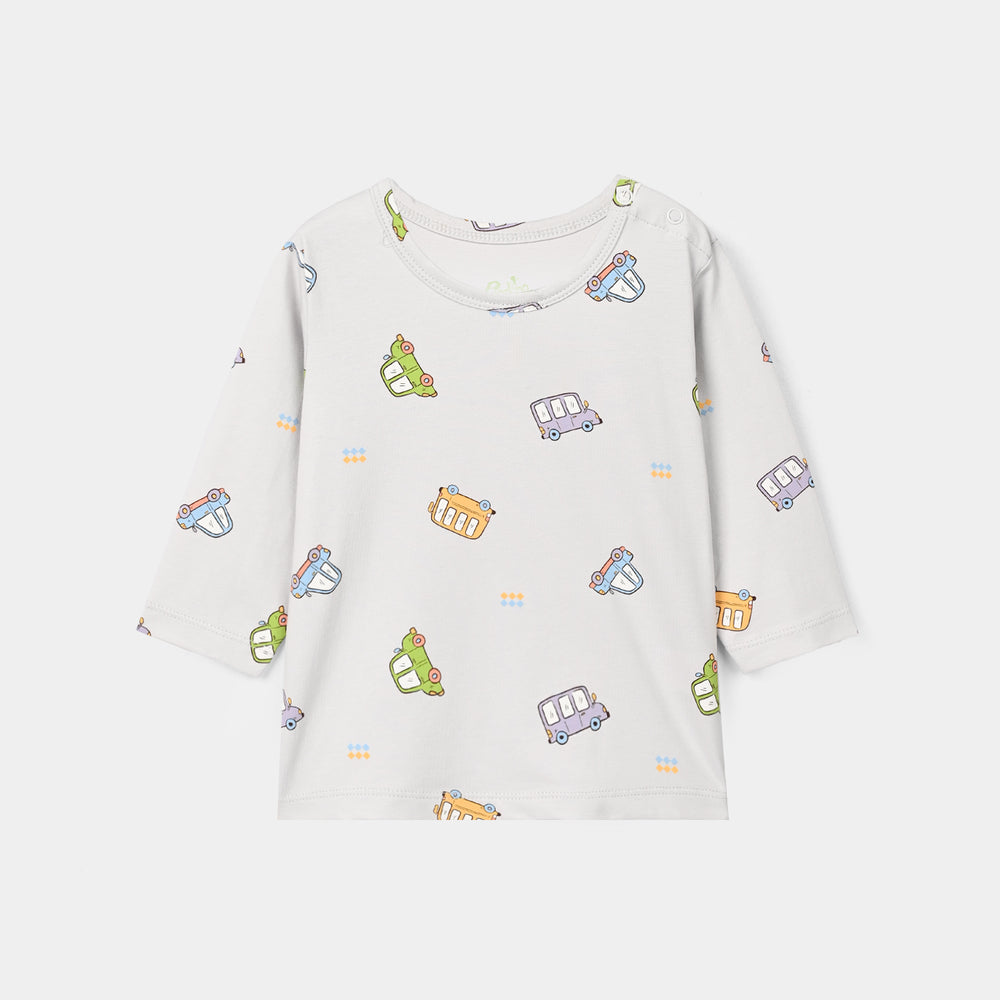 Infant Boys Lycra Jersey T-Shirt Cars-Blue