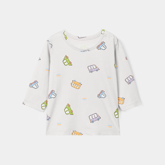 Infant Boys Lycra Jersey T-Shirt Cars-Blue