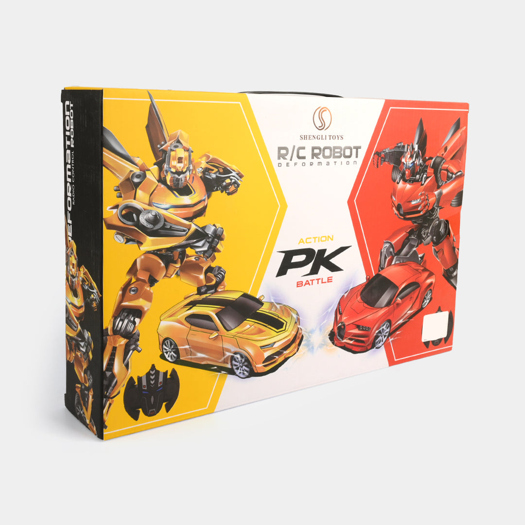 Remote Control Transforming Vehicle and Robot Toy Set